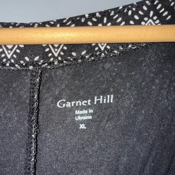 Garnet Hill Button Up Black Jersey Tank Dress , Size XLG - Picture 2 of 7